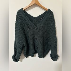 Eclipse cropped chunky cardigan